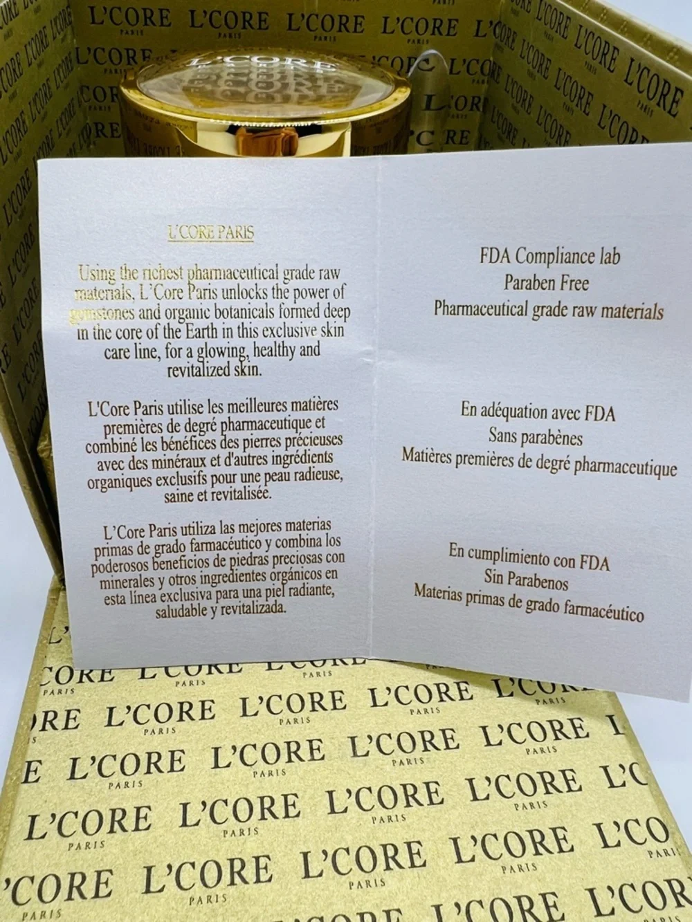 L'CORE 24K Night Cream - Gold NIB